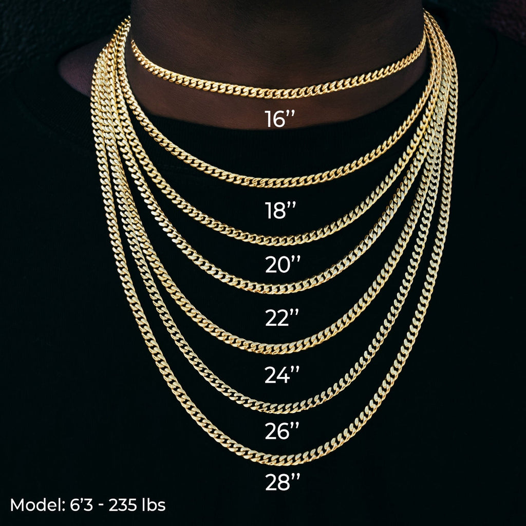 Star Cable Link Chain in Yellow Gold
